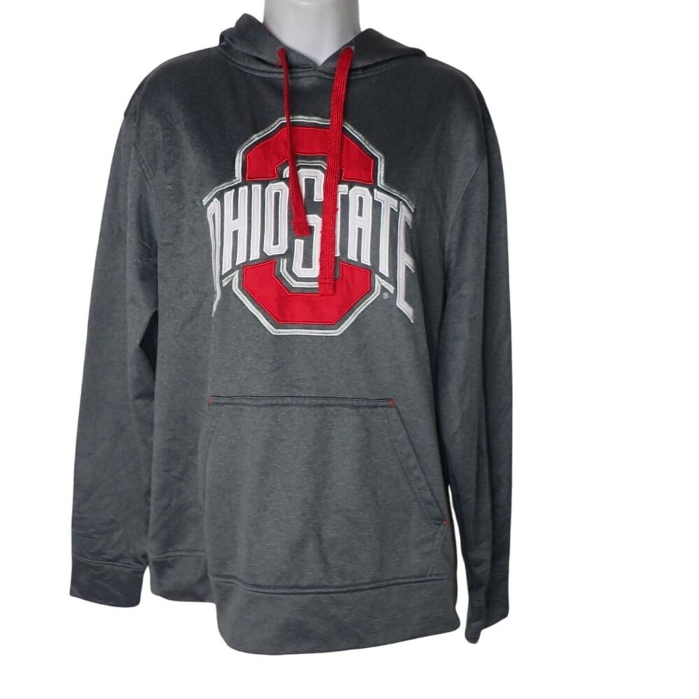 Ohio State‎ Buckeyes Scarlet And Gray Hooded Sweatshirt NCAA FOOTBALL Men's M